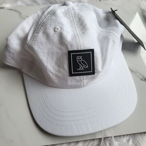 OVO Nylon White Sports Cap Adjustable Reflective Strap Hat